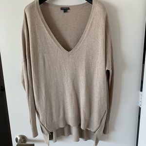 Express Oversized V-Neck Sweater